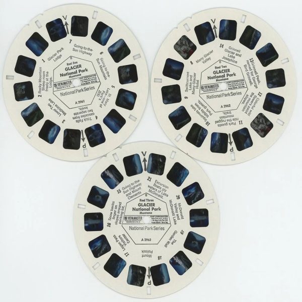 Glacier National Park- View- Master 3 Reel Packet - 1970s views - vintage - vintage - (PKT-A296-G1B) Discount