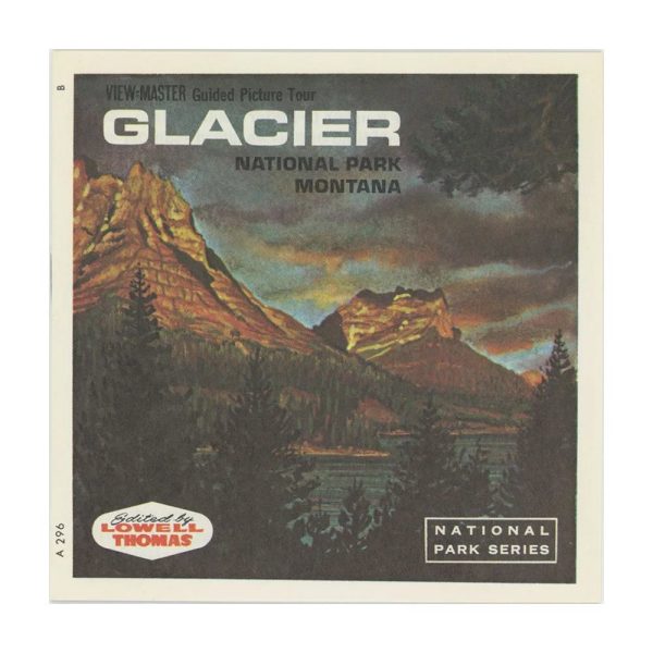 Glacier National Park- View- Master 3 Reel Packet - 1970s views - vintage - vintage - (PKT-A296-G1B) Discount