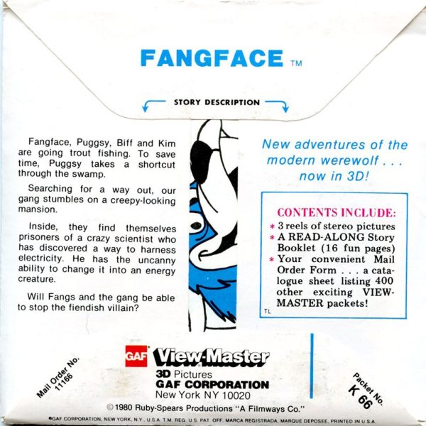 Fangface - View-Master 3 Reel Packet - 1970s - Vintage - (zur Kleinsmiede) - (K66-G6nk) Cheap