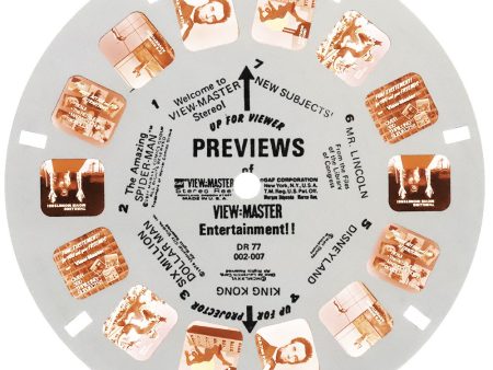 DR-77 - Previews of View-Master Entertainment - View-Master Single Reel - vintage - (DR-77) Sale