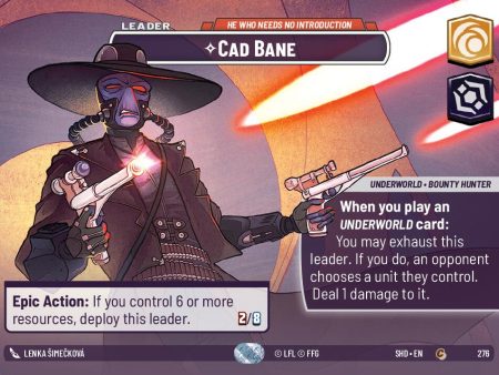 Cad Bane - He Who Needs No Introduction (Showcase) (276) [Shadows of the Galaxy] Online Hot Sale