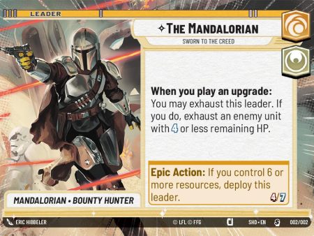 The Mandalorian - Sworn To The Creed (Hyperspace) (Prerelease Promos) (002 002) [Shadows of the Galaxy Promos] For Sale